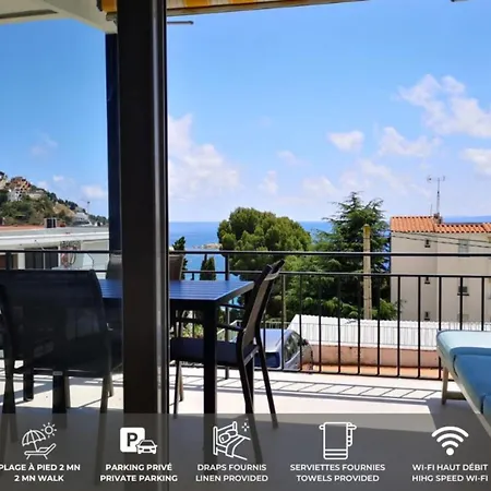 Solmar2 A 100 M, Terrasse Vue Mer, Parking, Wi-fi